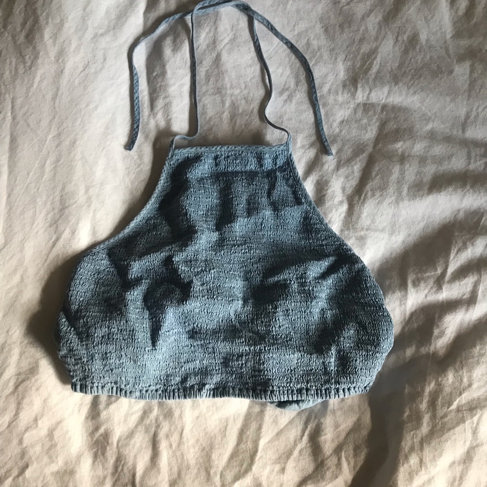 Tie around halter top